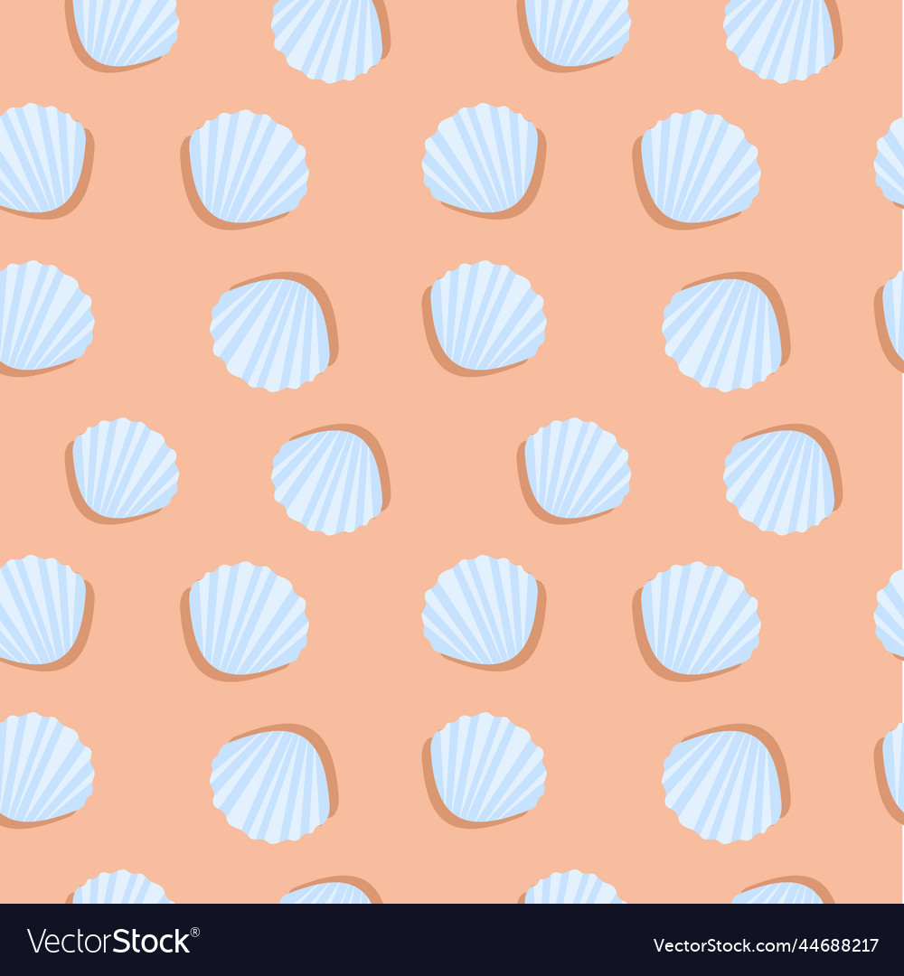 Set of seamless pattern with shells