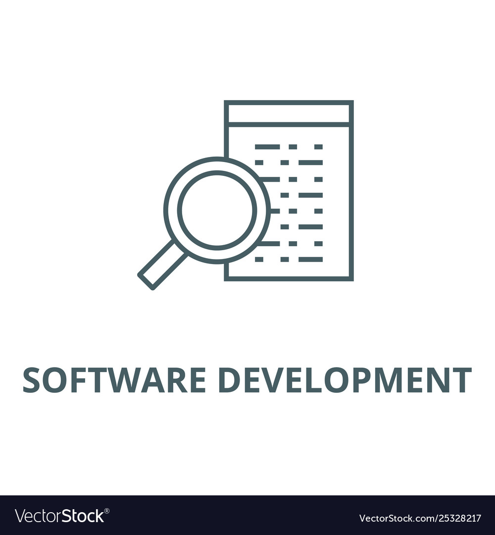Software development line icon linear