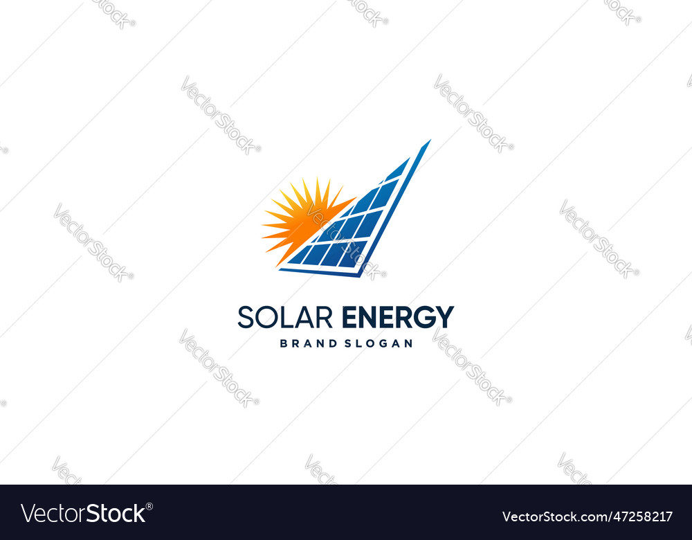 Solar logo design with modern creative concept Vector Image