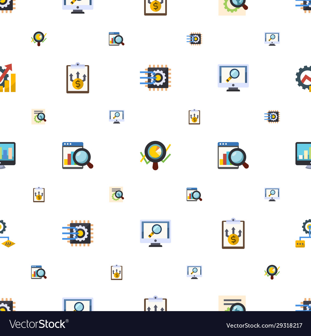Statistics icons pattern seamless included vector image Statistics icons pattern seamless included