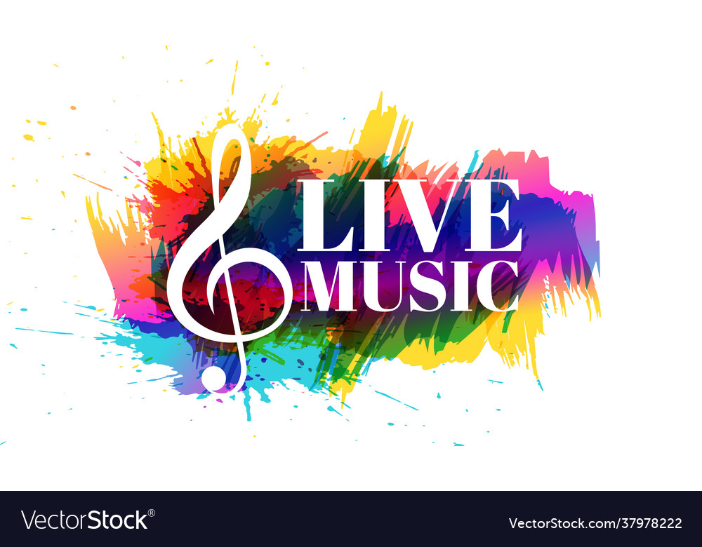 Abstract live music poster design Royalty Free Vector Image