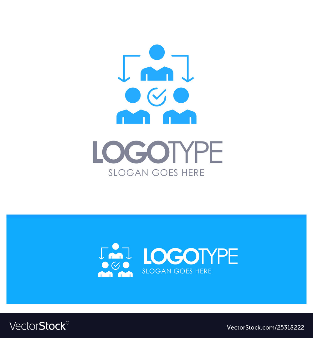 Assignment delegate delegating distribution blue vector image Assignment delegate delegating distribution blue