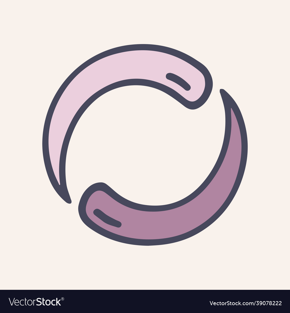 Circle loading color doodle simple icon