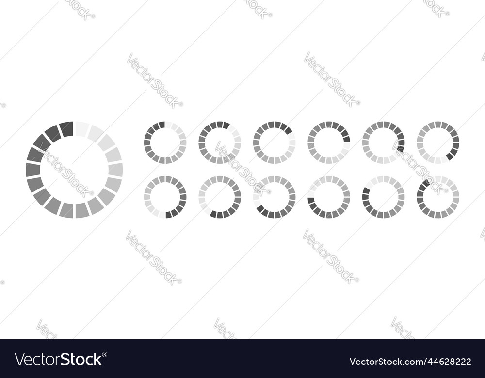 Circular laden Puffering Icons video bereit vector image Circular laden Puffering Icons video bereit