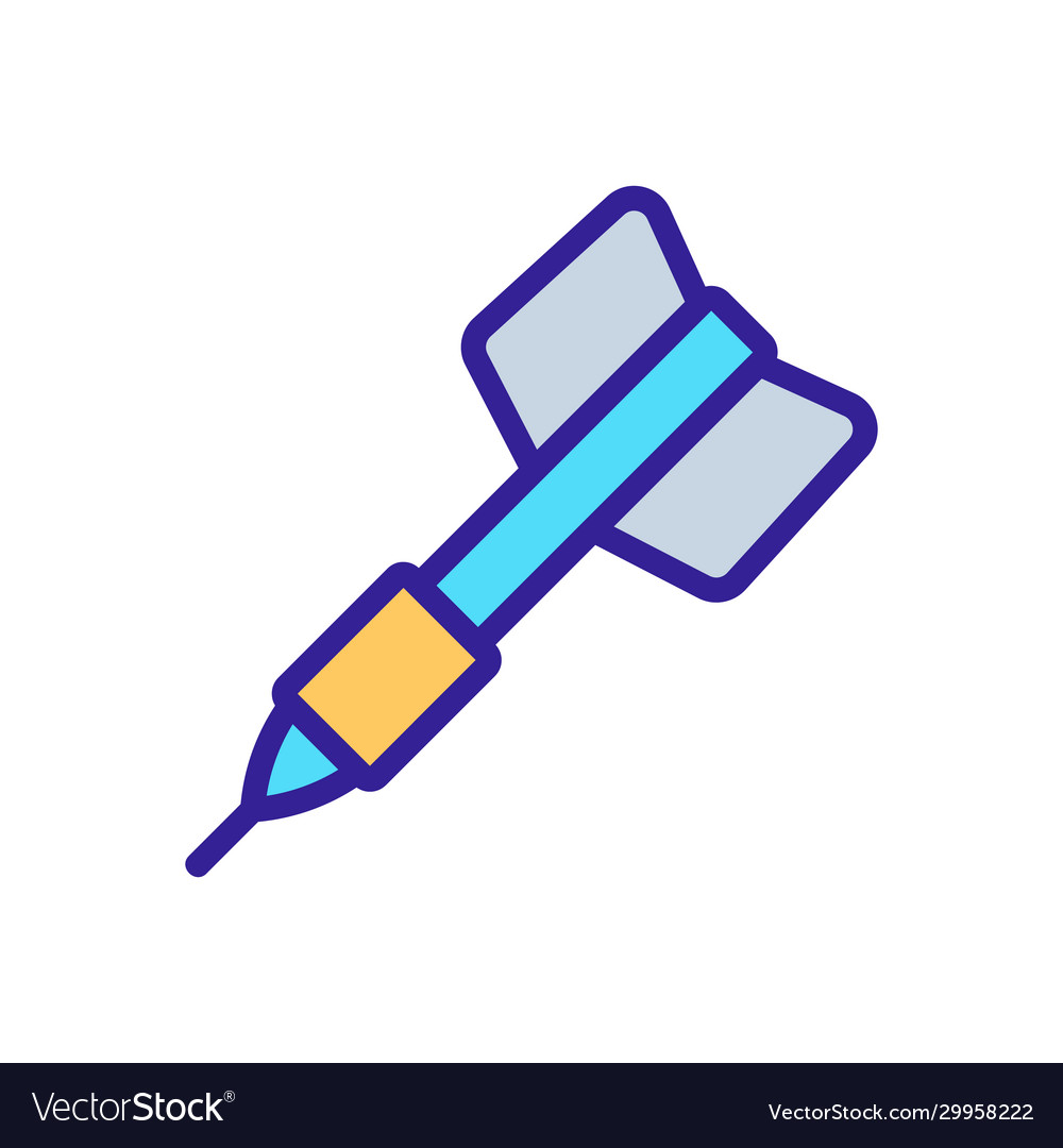 Dart icon isolated contour symbol vector image Dart icon isolated contour symbol