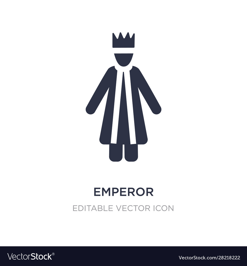 Emperor icon on white background simple element