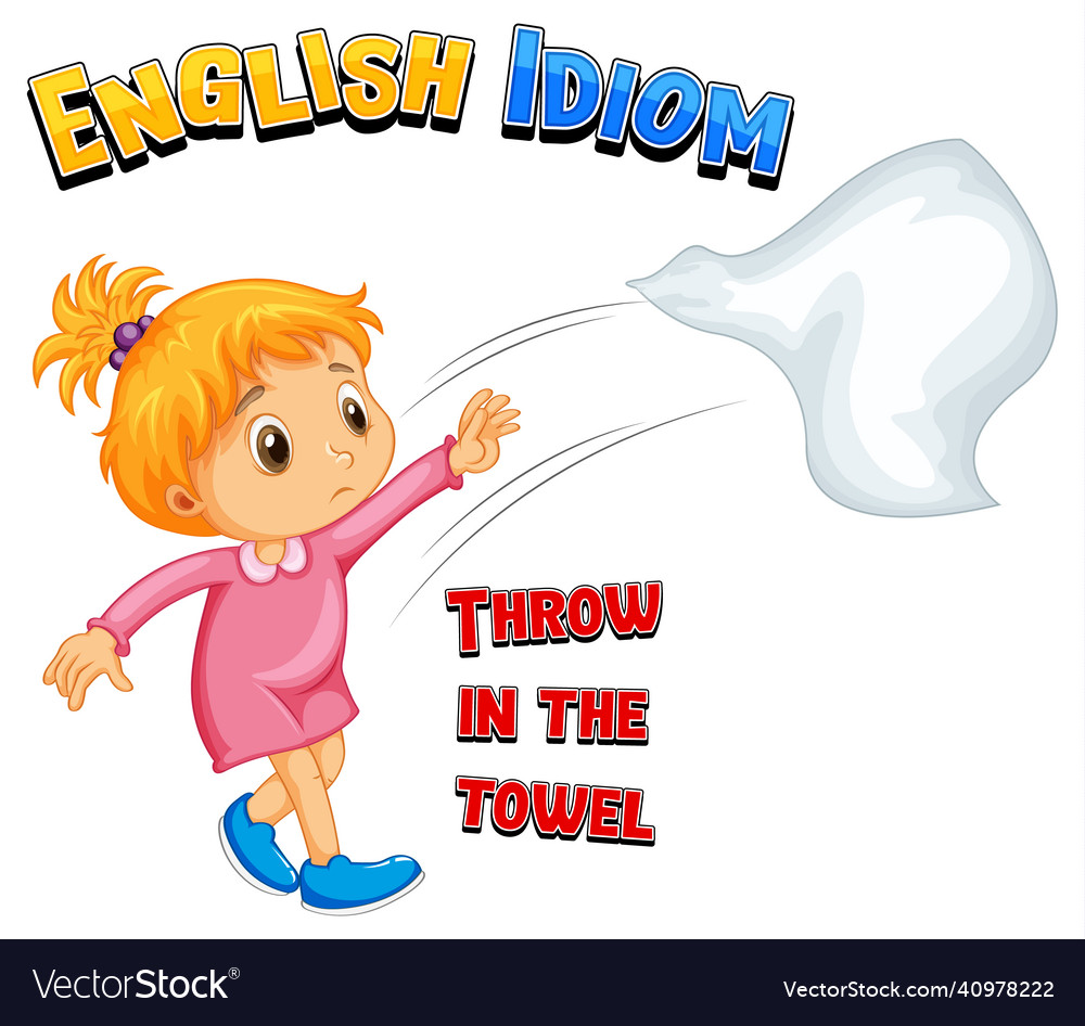 English idiom with picture description for throw Vector Image