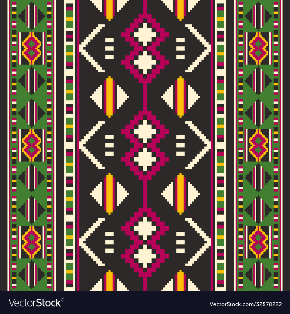 Ethnic seamless pattern cloth kente tribal print Vector Image