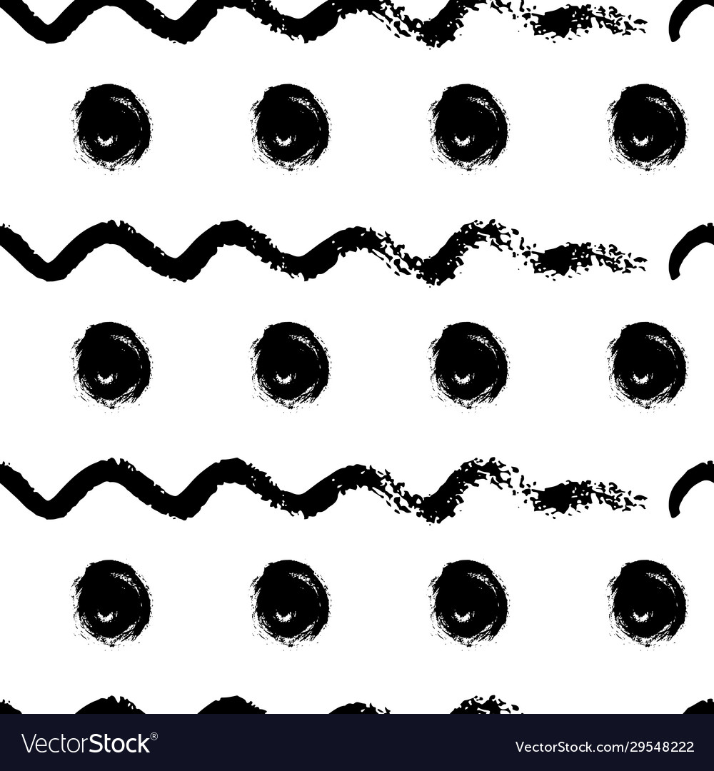 Monochrome seamless pattern with lines Vector Image Monochrome seamless pattern with lines