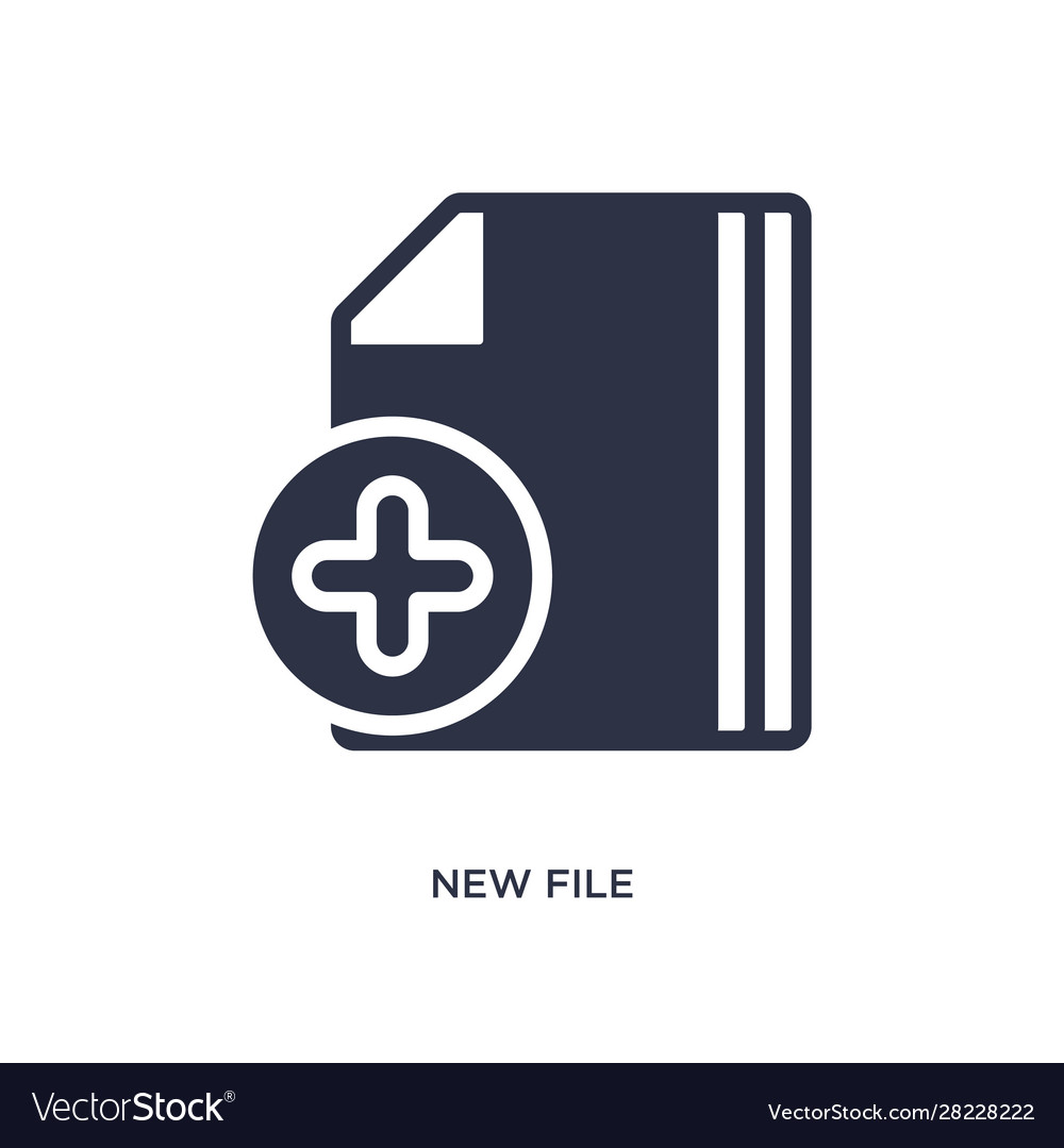 New file icon on white background simple element