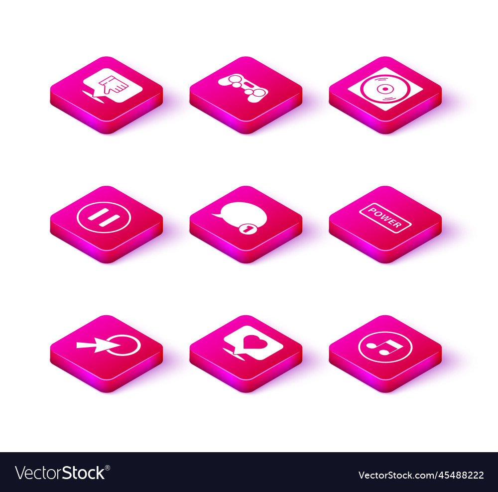Set arrow cursor like and heart pause button vector image Set arrow cursor like and heart pause button