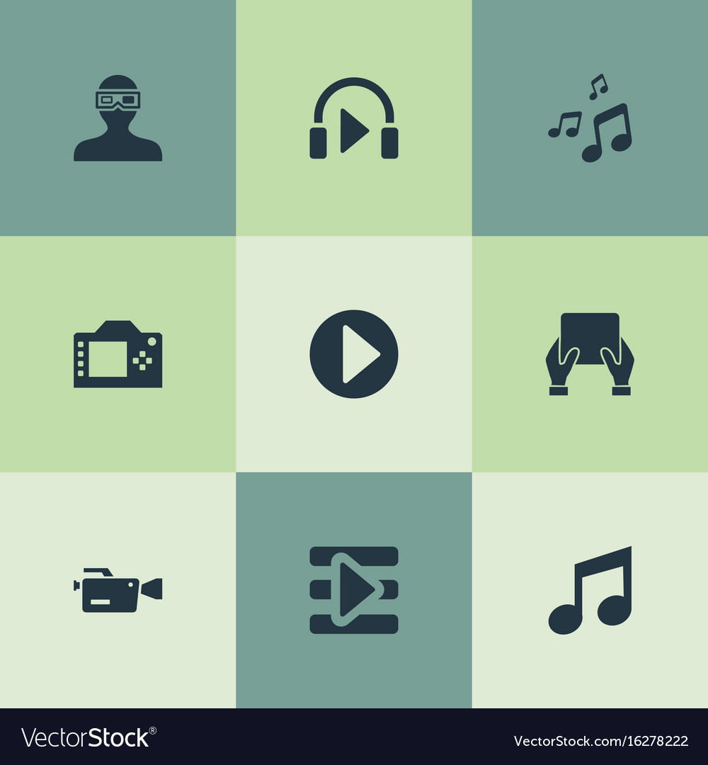 Set of simple icons element