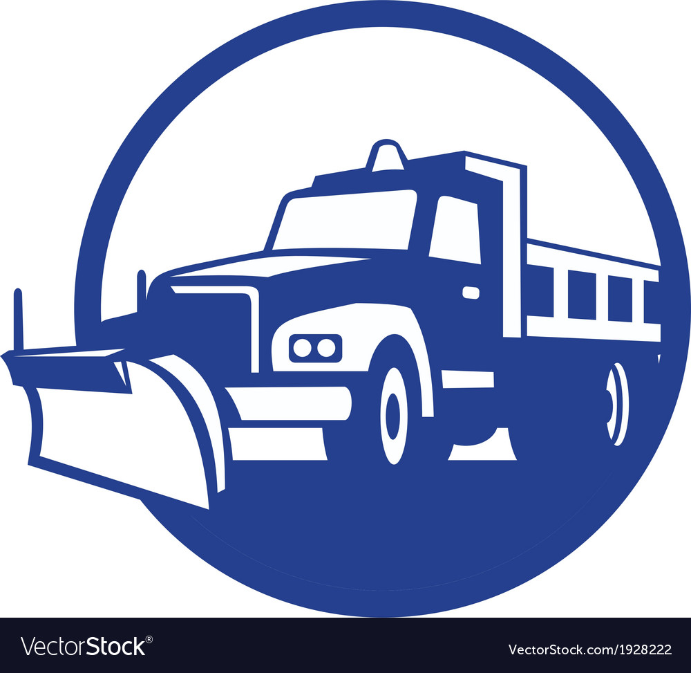 snow plow vector