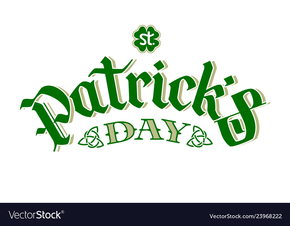 St. Patrick's Day Lettering