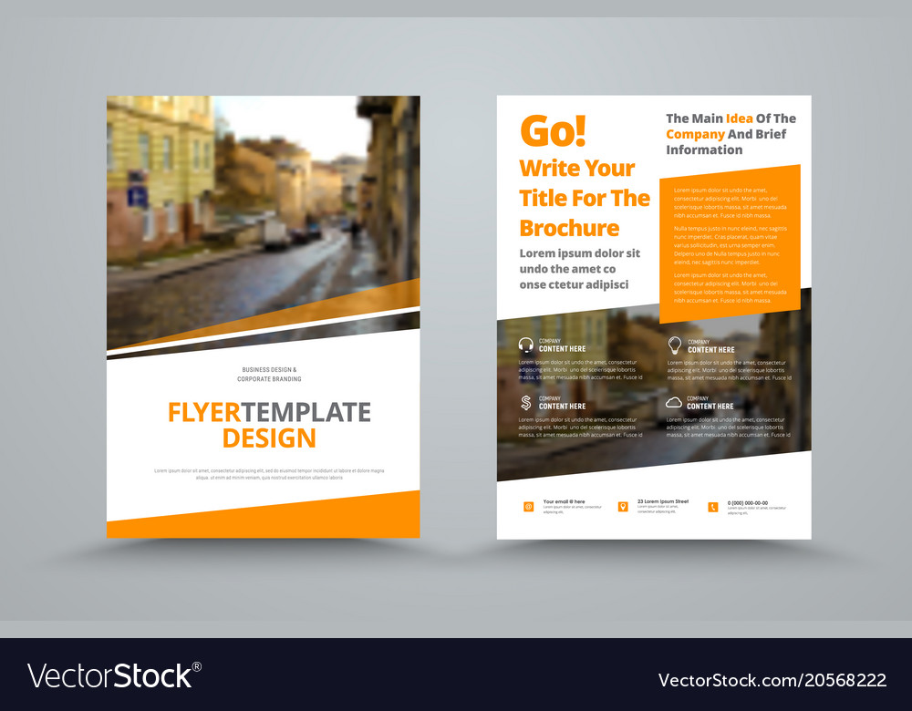 Template Standard Size A Flyer Royalty Free Vector Image