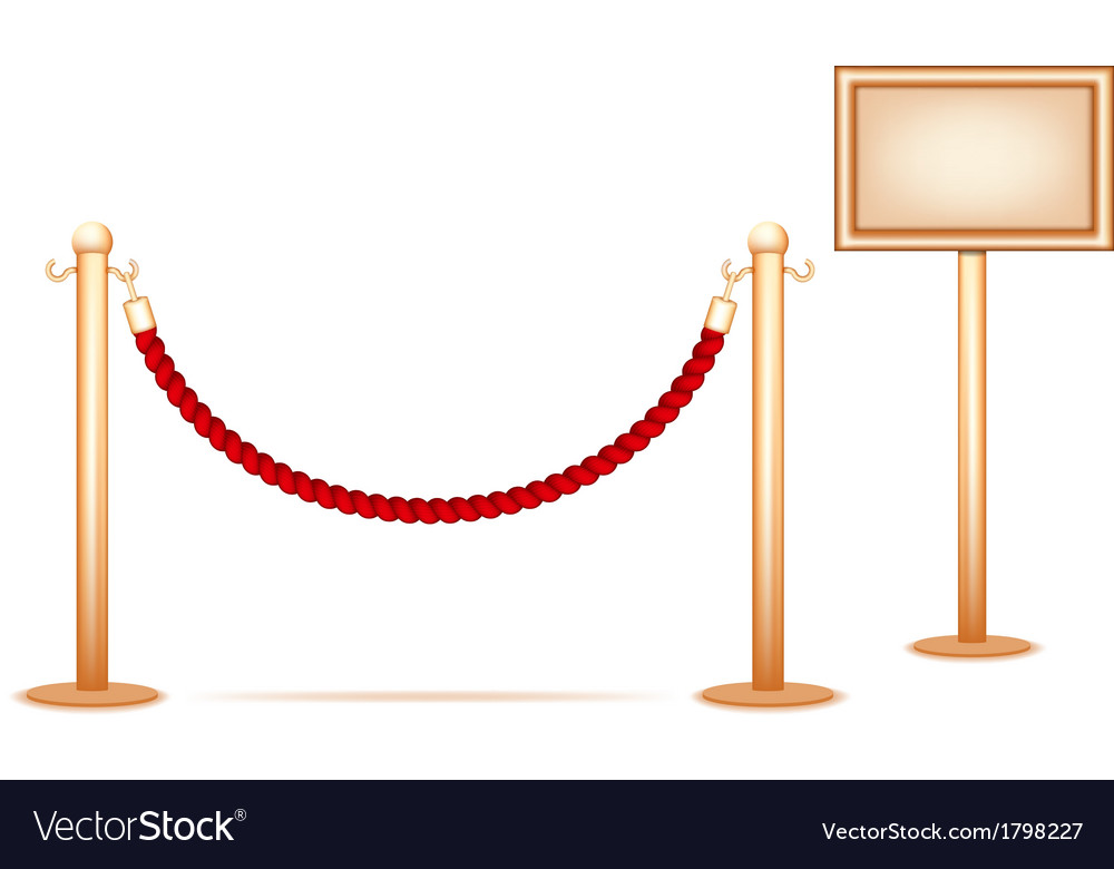 Barrier rope Royalty Free Vector Image VectorStock