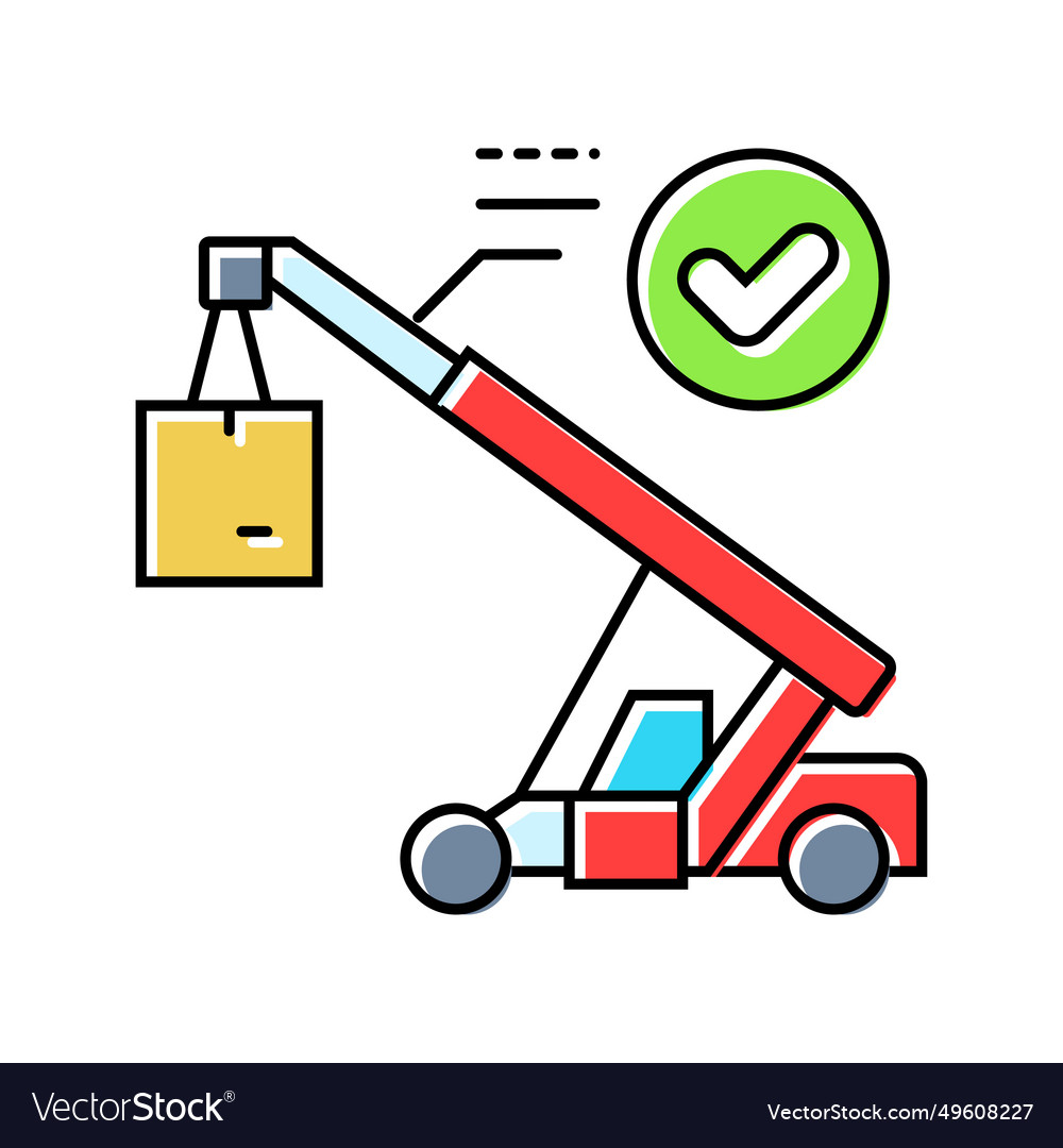 Cargo handling logistic manager color icon