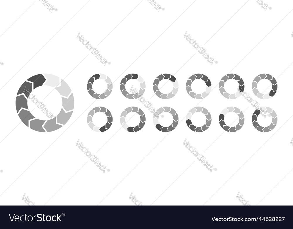 Circular loading buffering icons video ready vector image Circular loading buffering icons video ready