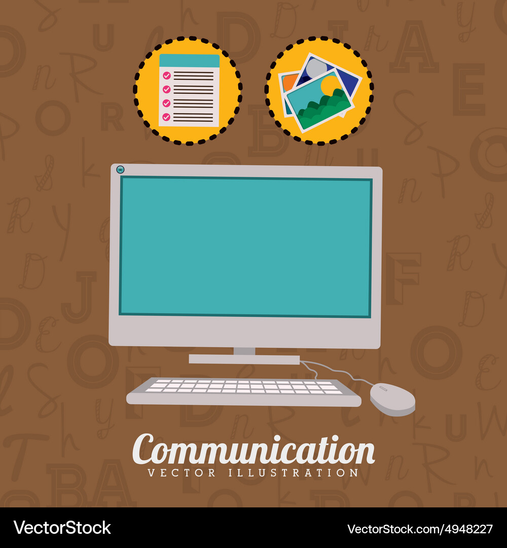 Communication design Royalty Free Vector Image