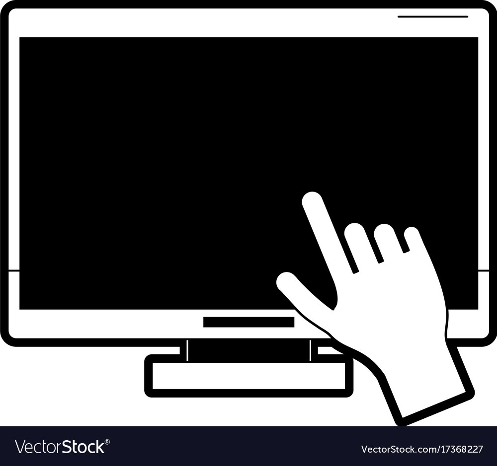 Computer with blank screen icon image