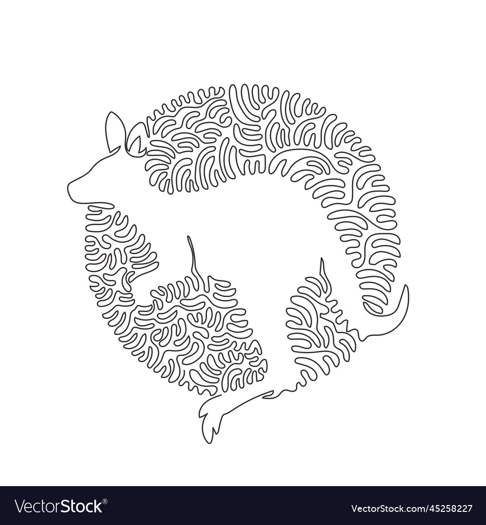 Continuous curve one line drawing of standing