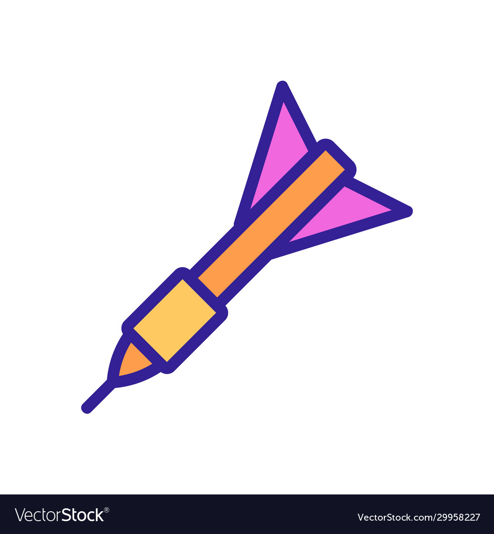 Dart icon isolated contour symbol