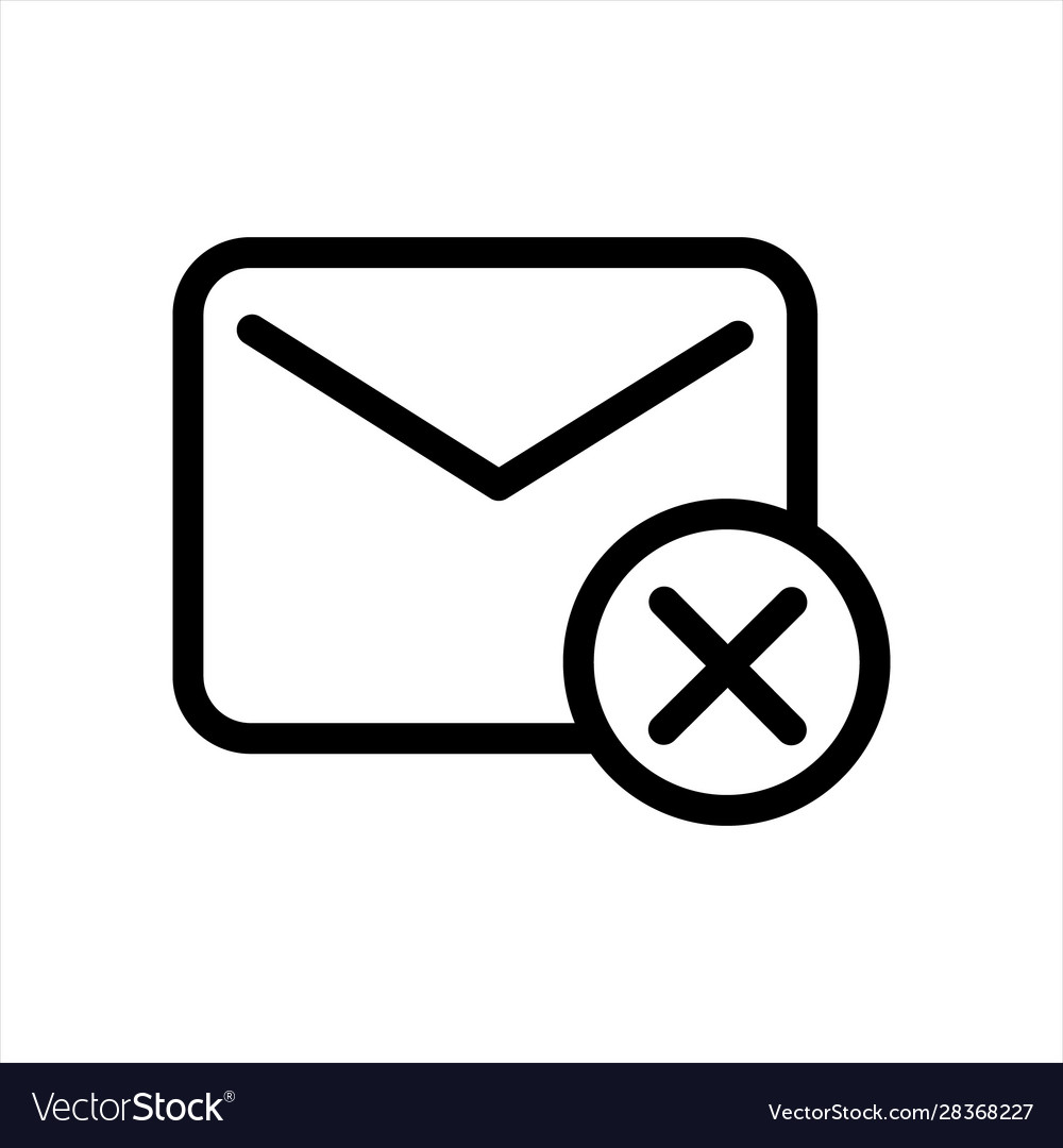 Delete email envelope letter mail message remove