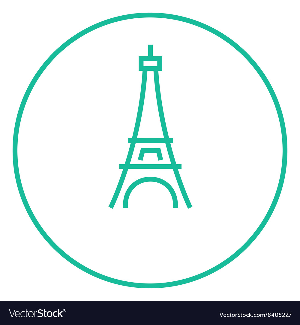 Eiffel tower line icon