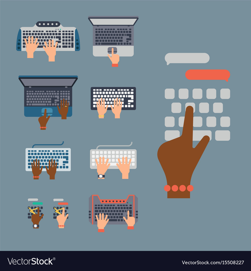 Hands on Computer Keyboard