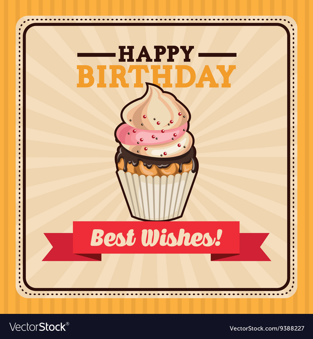 Happy Birthday design Retro Royalty Free Vector Image