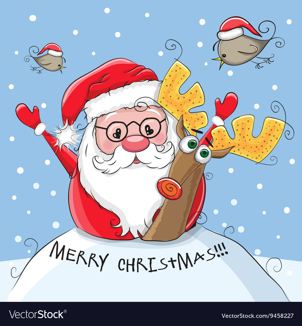 Santa and deer
