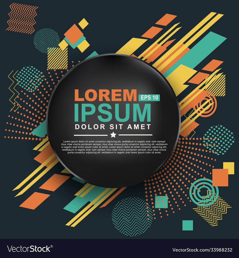 Abstract circle geometric pattern design