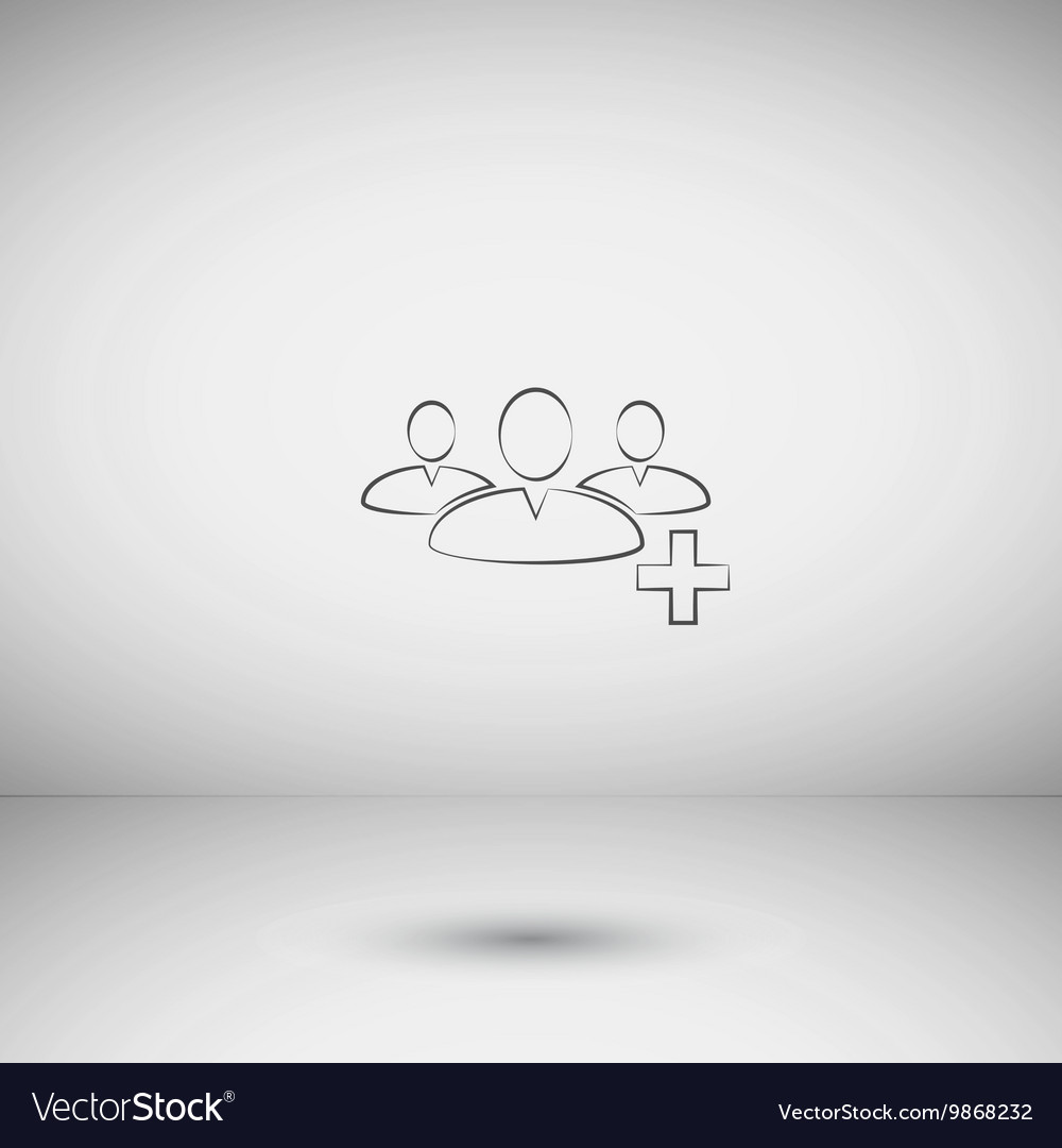 Add new user account flat icon for apps