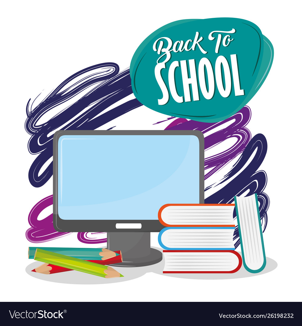 Back to school season card Royalty Free Vector Image