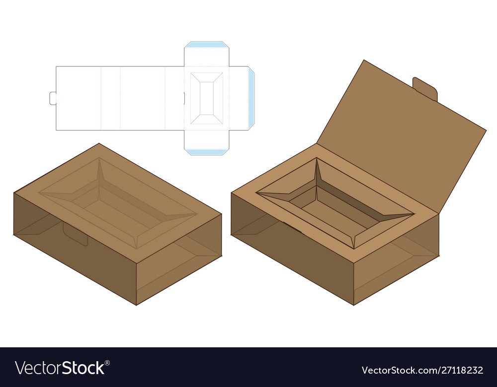 Box Verpackung Stanzschablone Design 3d Mock-up