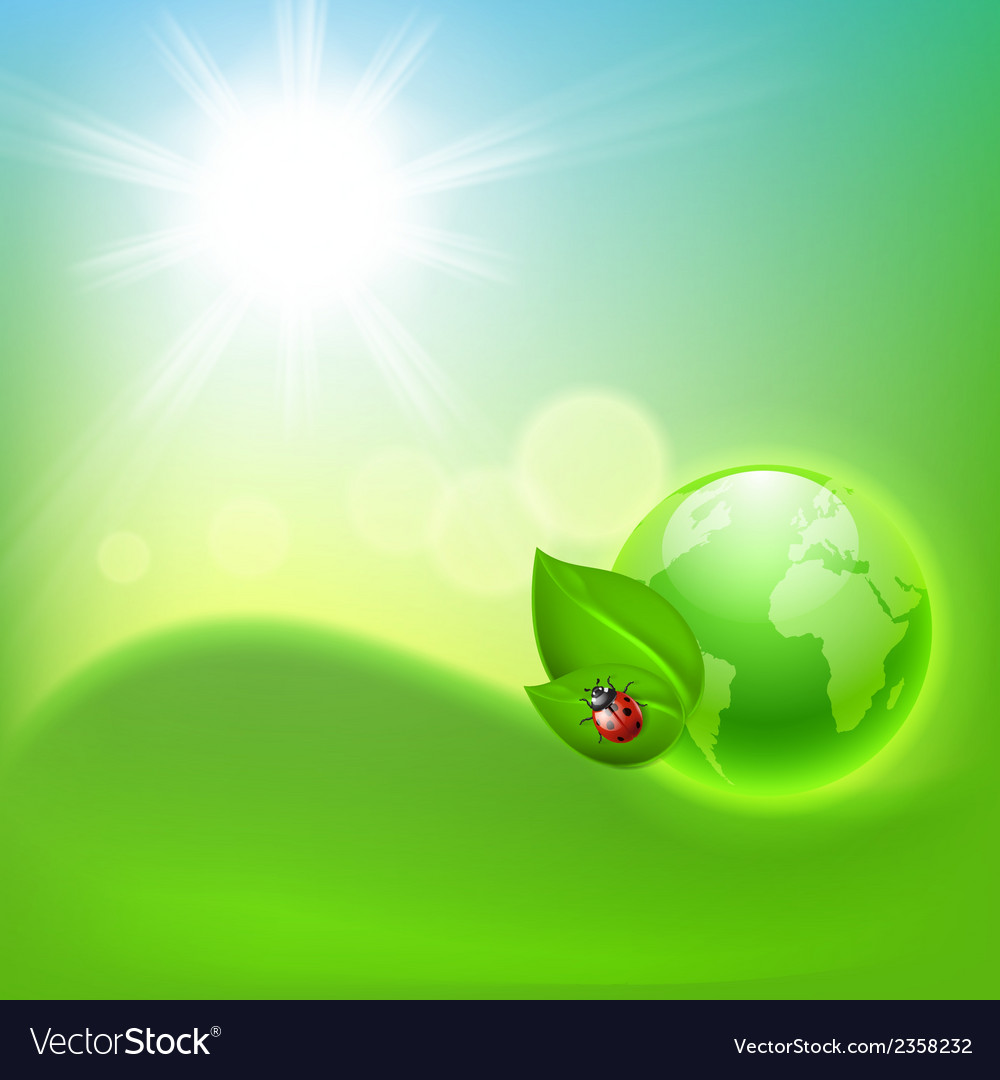 Concept ecological background with the globe