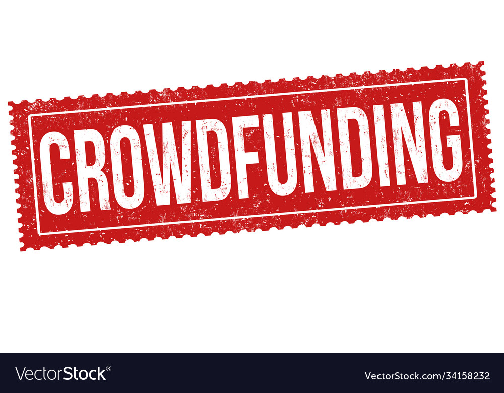 Crowdfunding sign or stamp