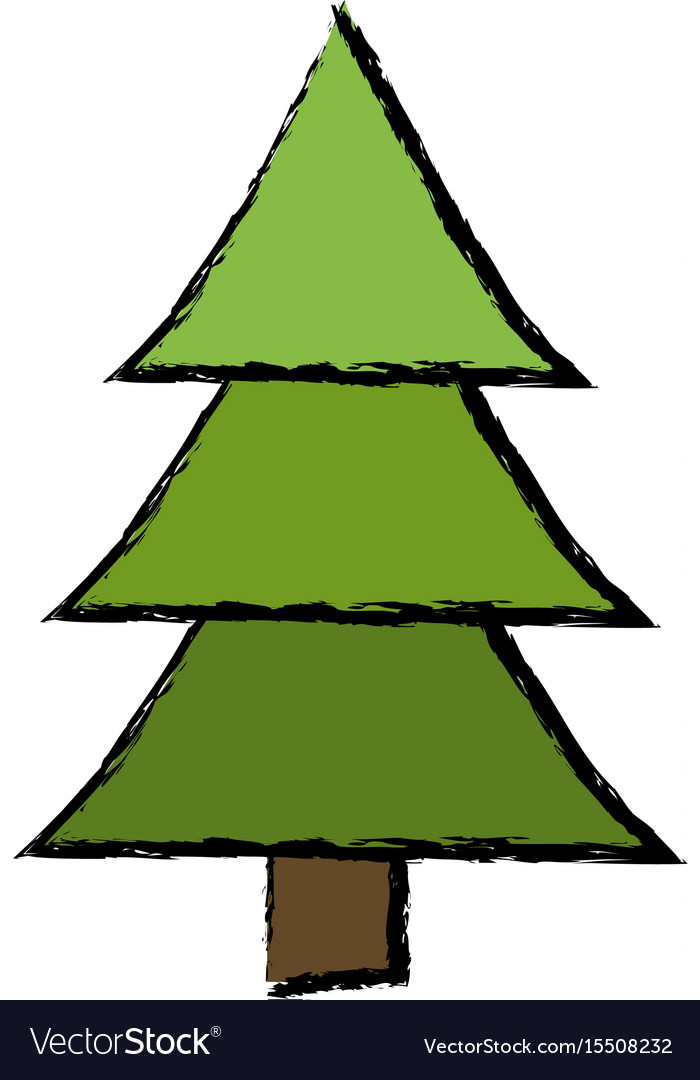 Fir tree black line icon. Pine sketch illustration 7642334 Vector Art at  Vecteezy