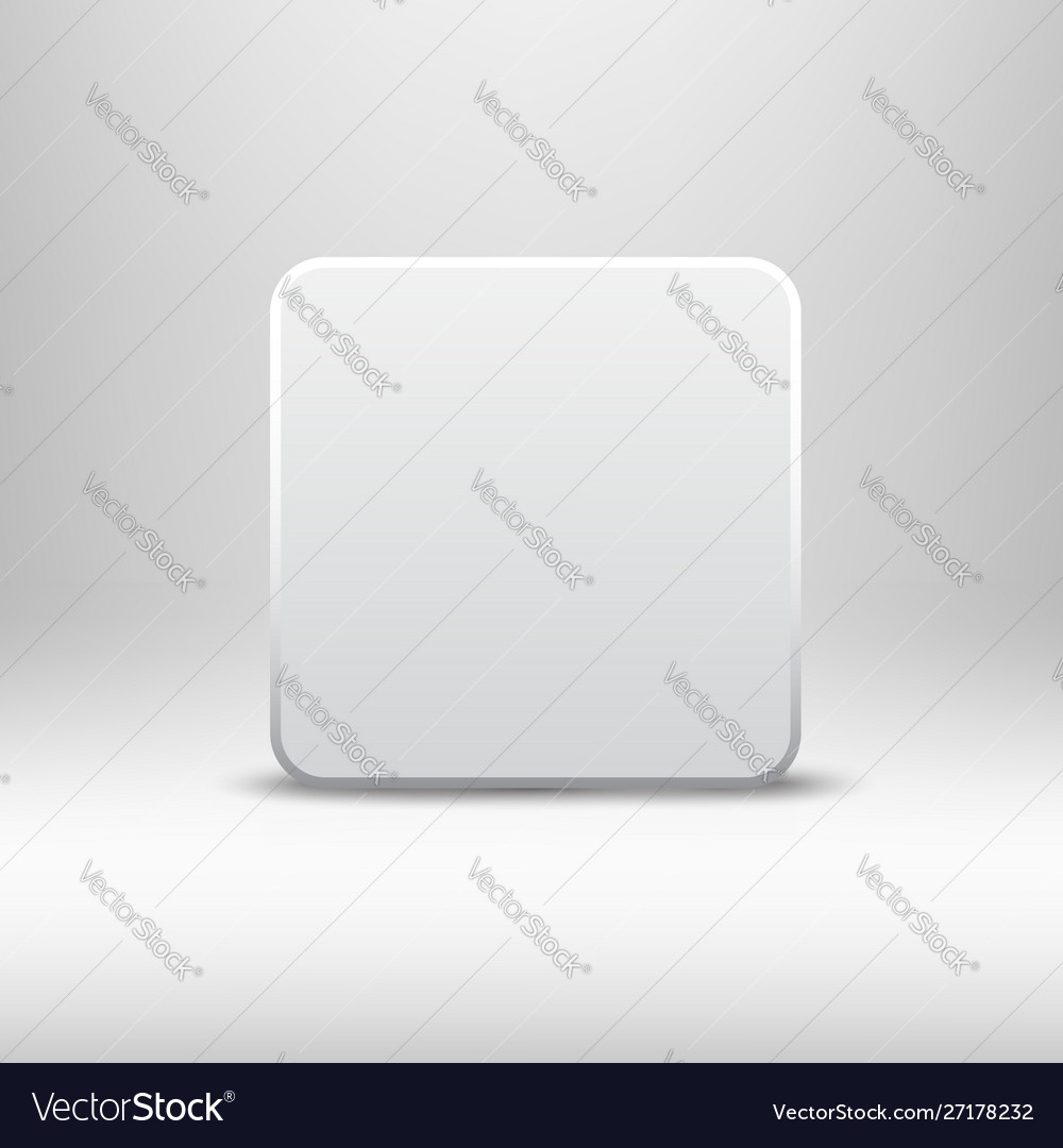 Empty white app button icon