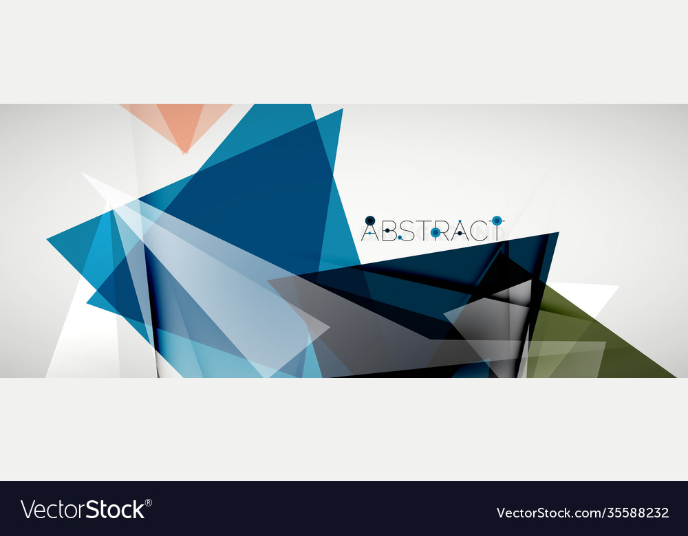 Geometric abstract background color triangle vector image Geometric abstract background color triangle