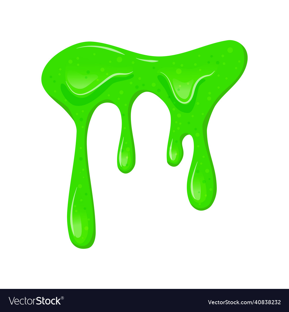 Green slime blot splash and smudge