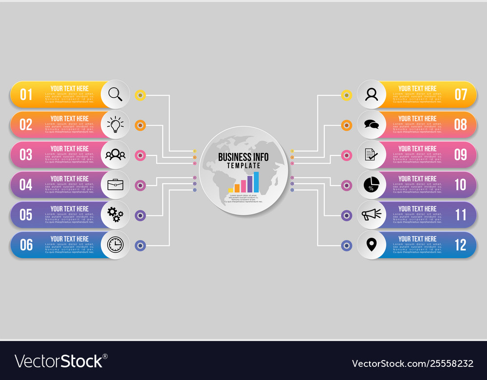 Infographic design template with options steps