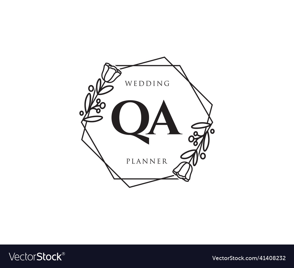 Initial qa feminine logo usable for nature salon