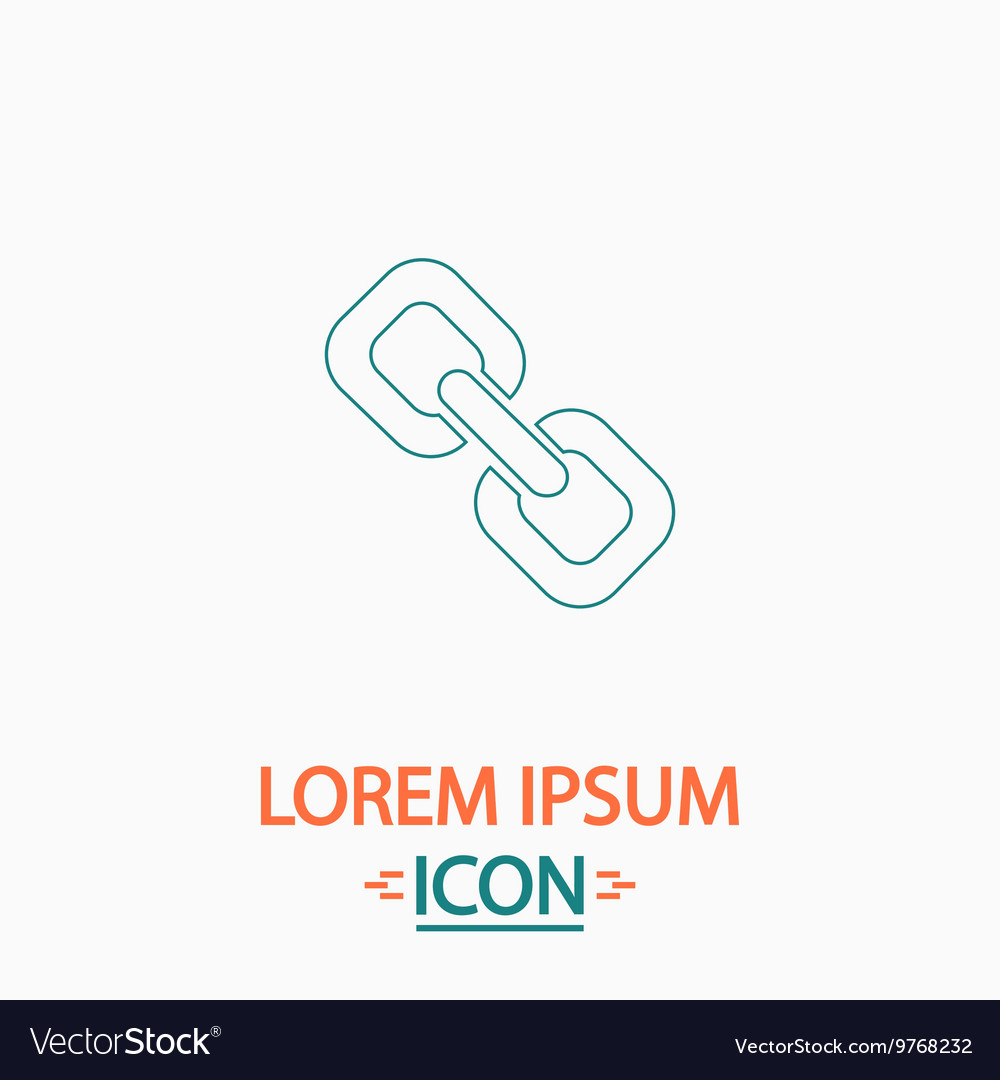 Link computer symbol vector image Link computer symbol