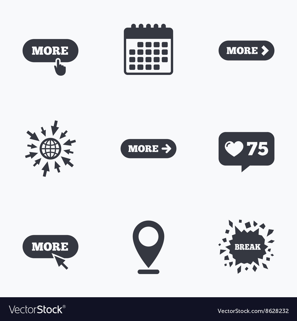 Mehr mit Cursor Pointer Symbol Details Symbole