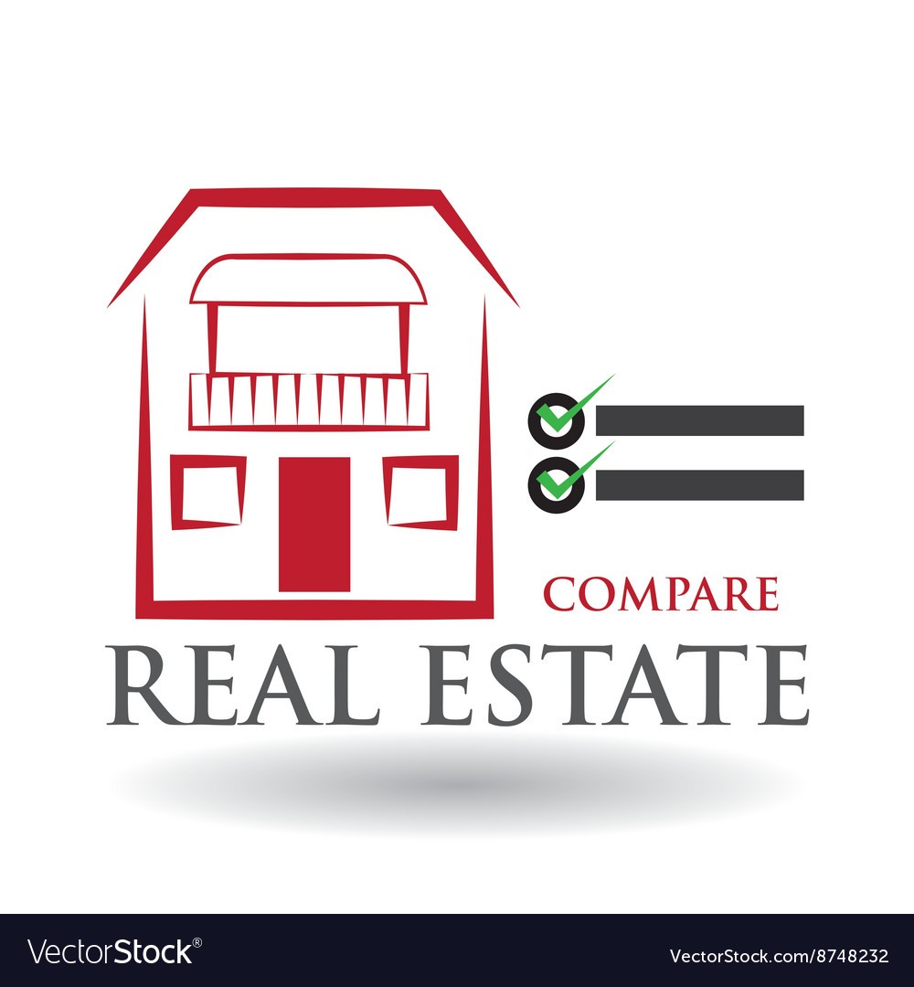 Real estate design home concept property icon Vector Image