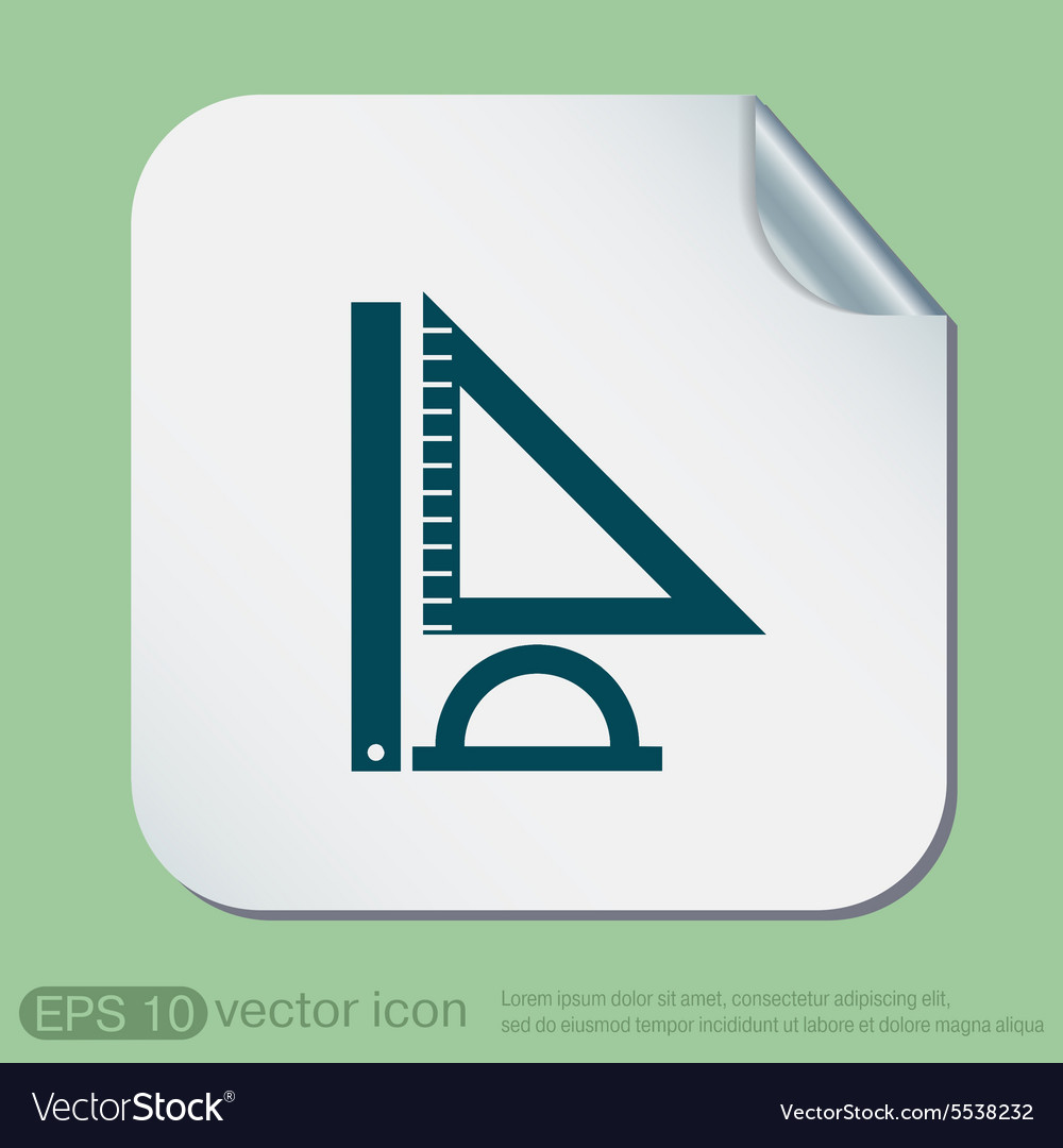 Ruler protractor triangle symbol of geometry