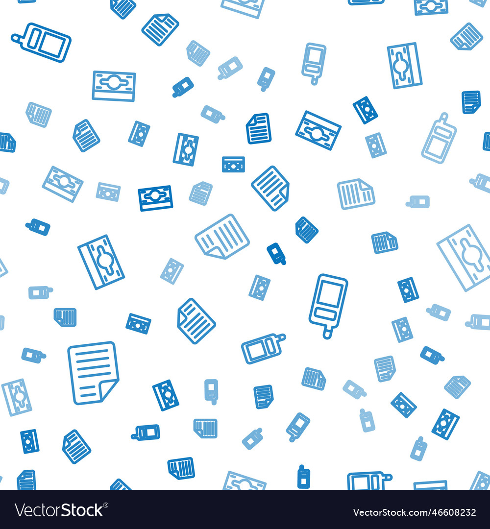 Set line file document mobile phone and stacks vector image Set line file document mobile phone and stacks