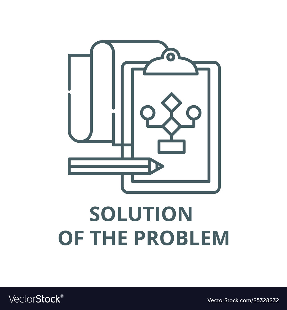 Solution problem line icon linear vector image Solution problem line icon linear