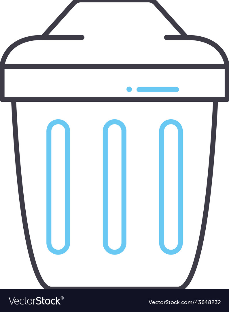 Trash can line icon outline symbol